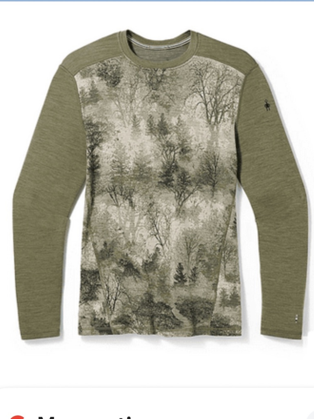 Smartwool Classic Thermal Merino Base Layer Crew Winter Moss Forest Sweater NWOT